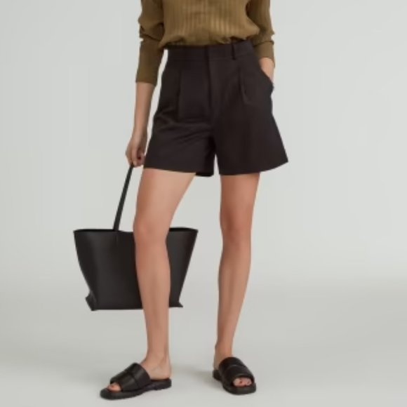 Everlane Pants - Everlane The Way High Drape High Rise Short Black